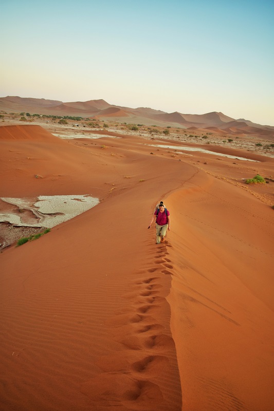 ganz alleine, nur meine Spuren im Sand